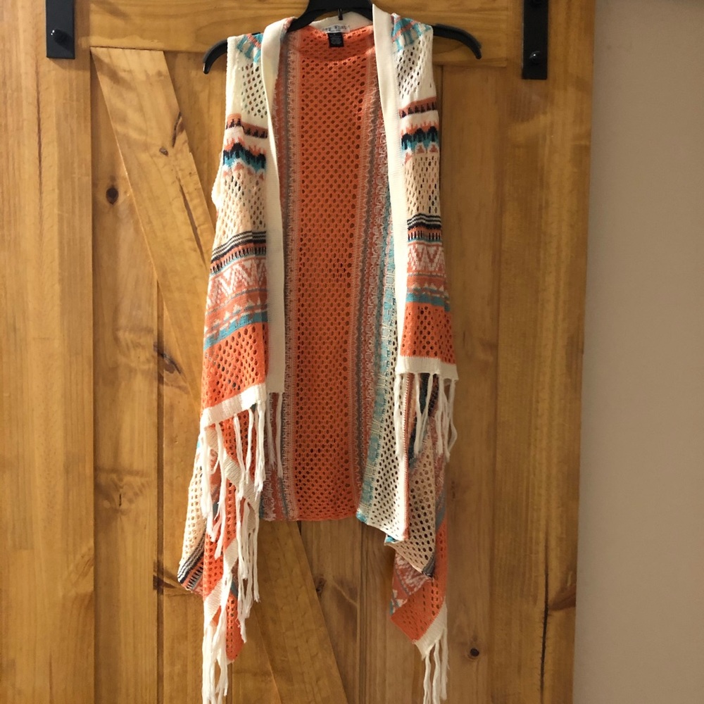 Aztec Fringe Sweater Vest
